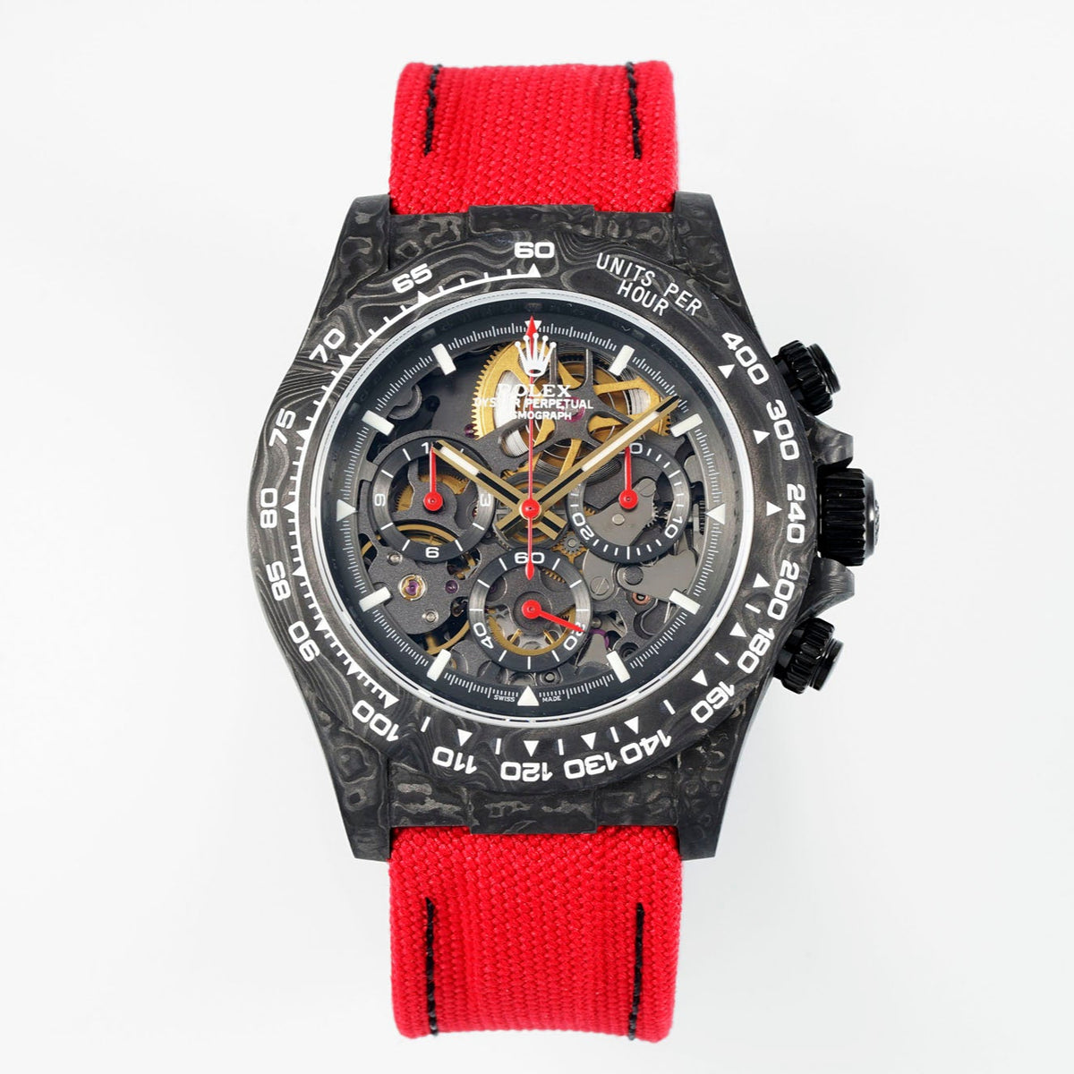 Rolex "Daytona" Carbon  Fiber Red