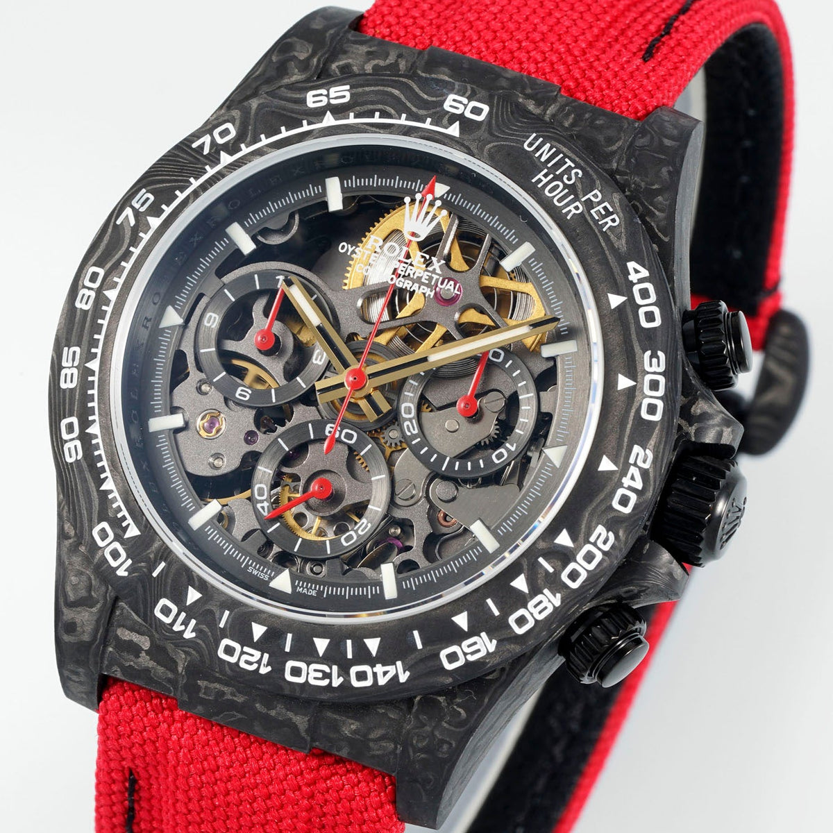Rolex "Daytona" Carbon  Fiber Red