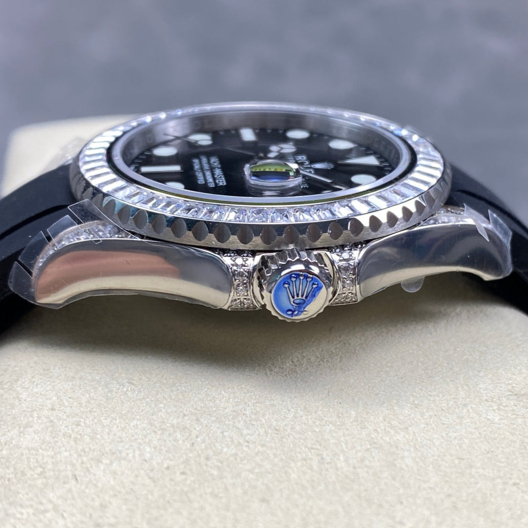 Rolex "Yatch Master" Black with Diamond