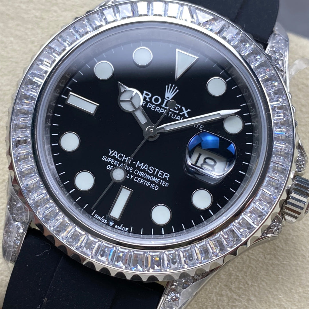 Rolex "Yatch Master" Black with Diamond