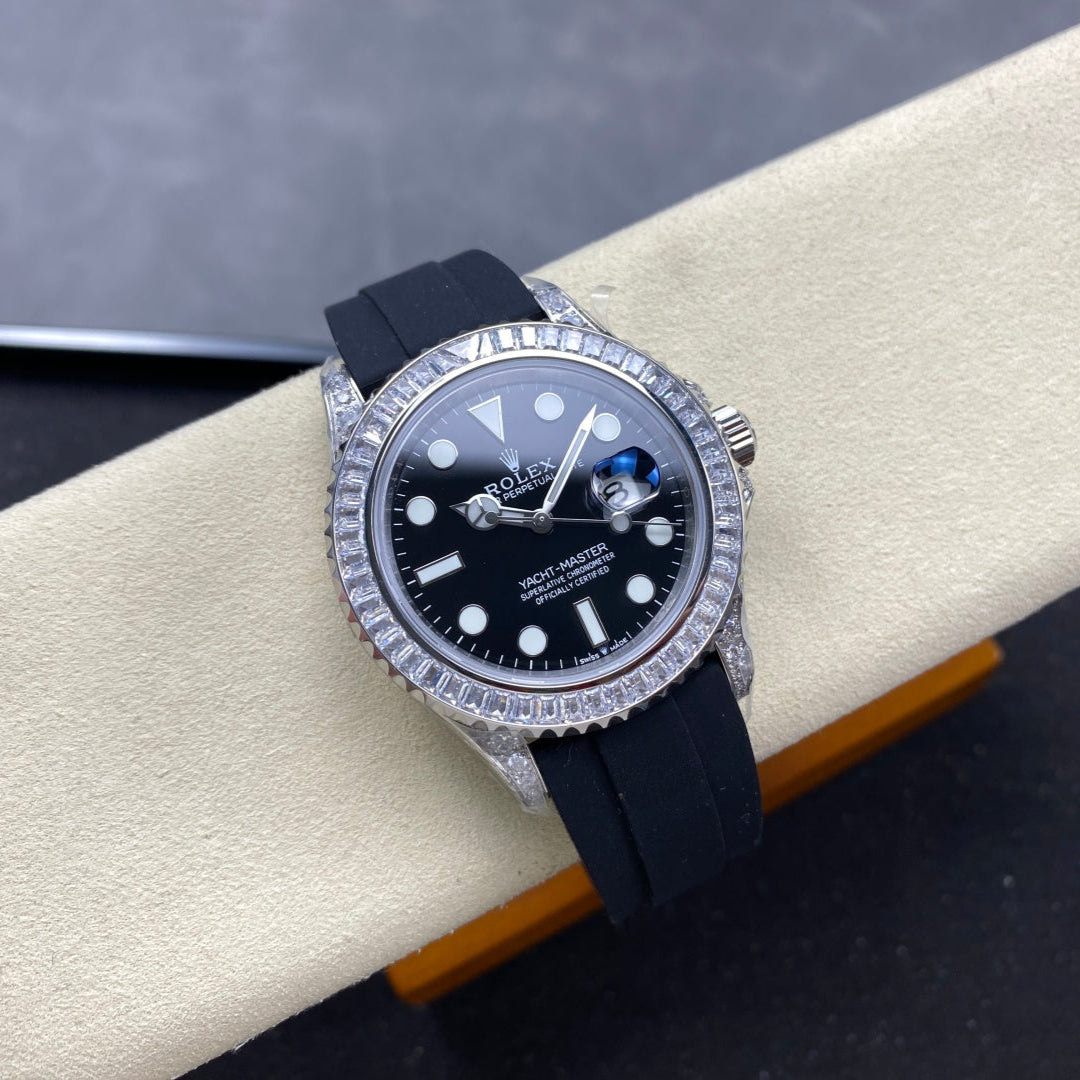 Rolex "Yatch Master" Black with Diamond