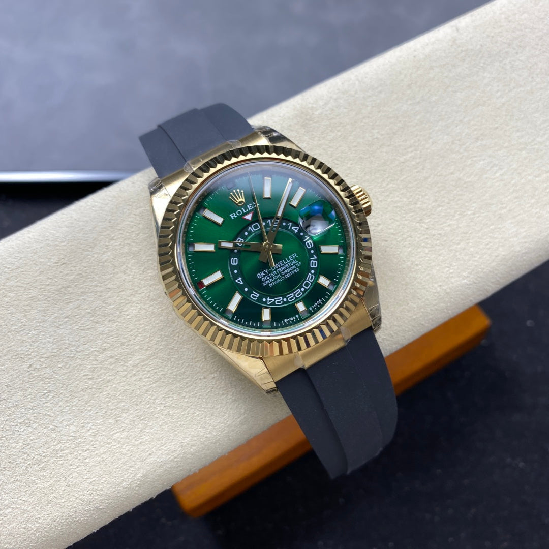Rolex Sky Dweller Gold Green Dial