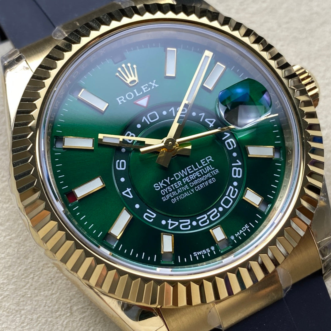 Rolex Sky Dweller Gold Green Dial