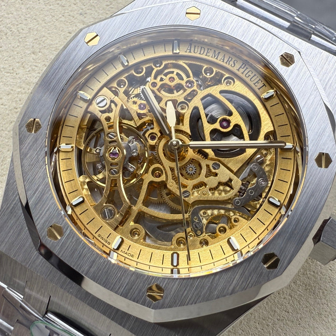 Audemars Piguet Skeleton Silver Gold Dial