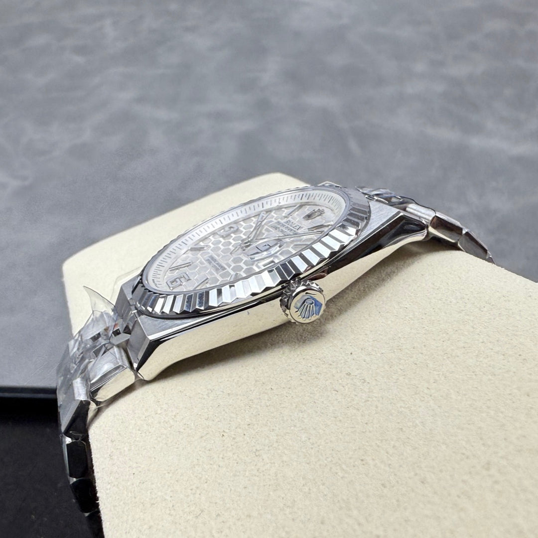 Rolex "Land-Dweller" Silver White Dial