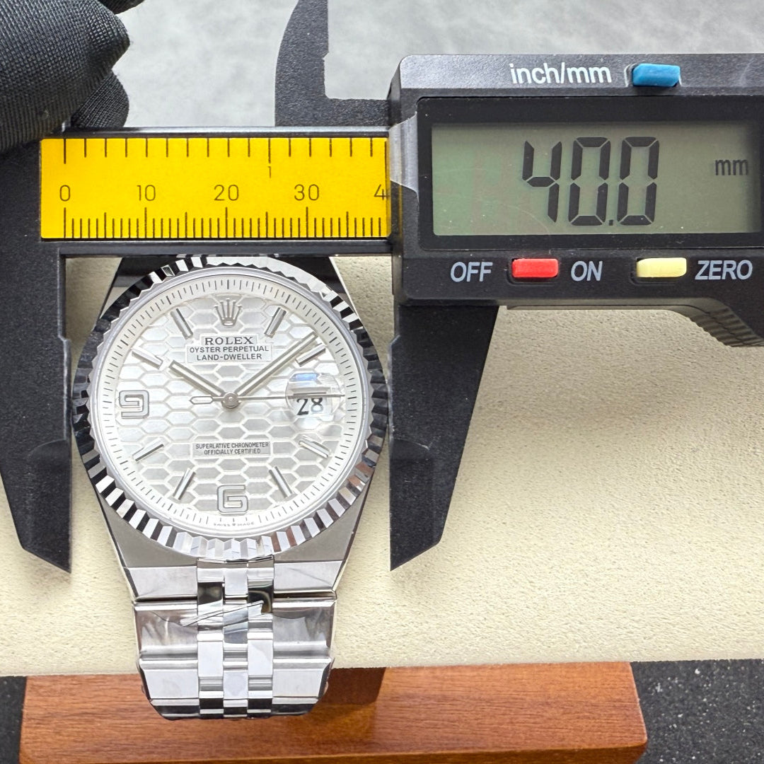 Rolex "Land-Dweller" Silver White Dial