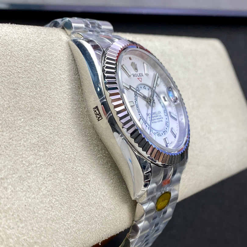 Rolex Sky Dweller White Dial Silver