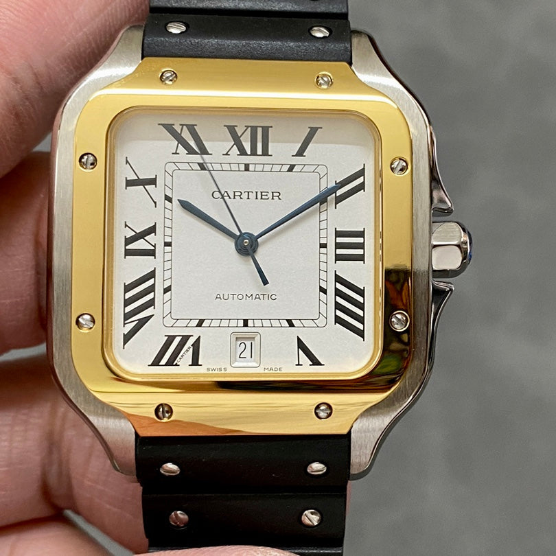 Cartier Santos Two Tone White Dial
