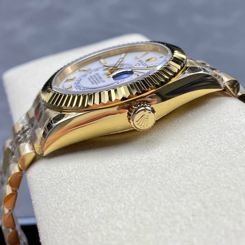 Rolex Sky Dweller Gold White Dial