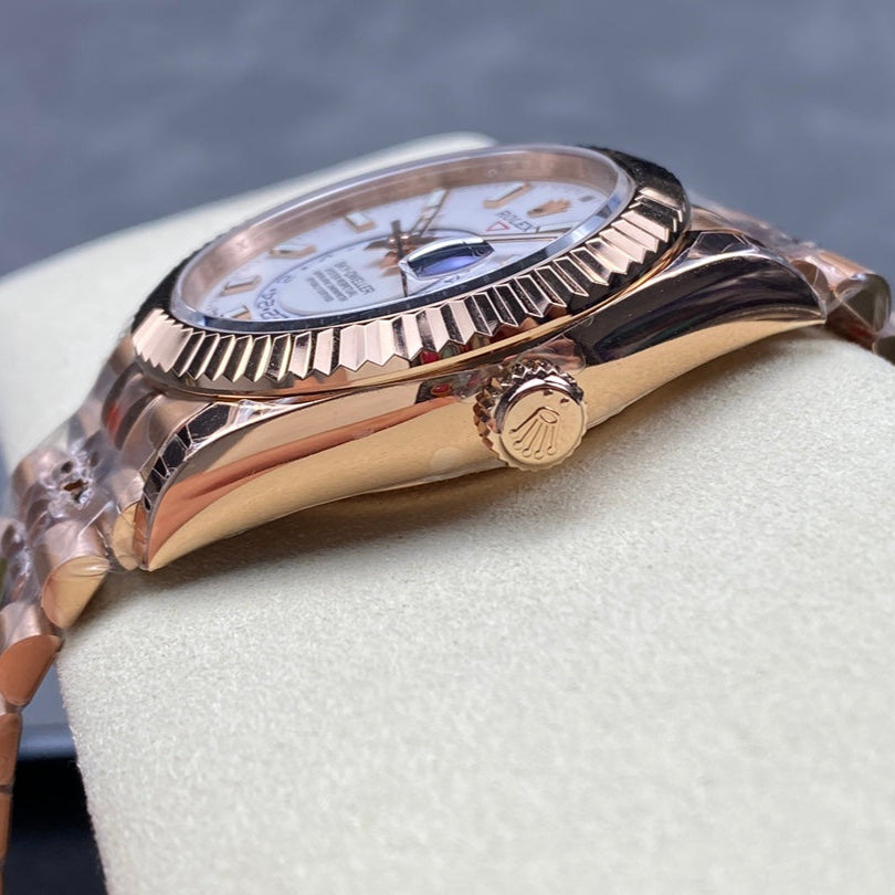 Rolex Sky Dweller Rose White Dial