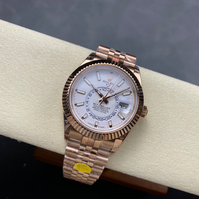 Rolex Sky Dweller Rose White Dial