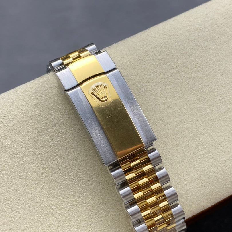 Rolex "Date Just Two Tone Gold" Black Dial