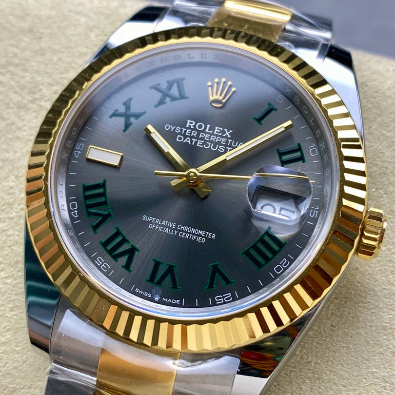 Rolex "Date Just Two Tone Wimbeldon"