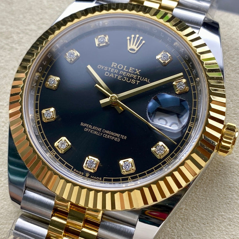Rolex "Date Just Two Tone Gold" Diamond Dial