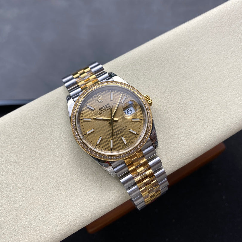 Rolex "Date Just Two Tone Gold" 36mm Diamond Bezel
