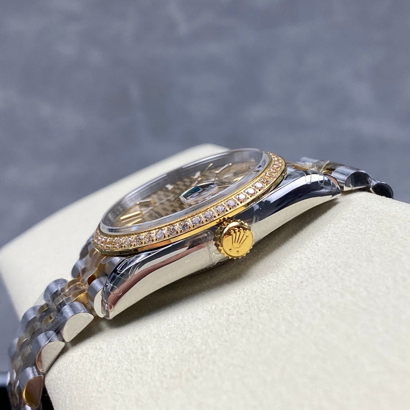 Rolex "Date Just Two Tone Gold" 36mm Diamond Bezel