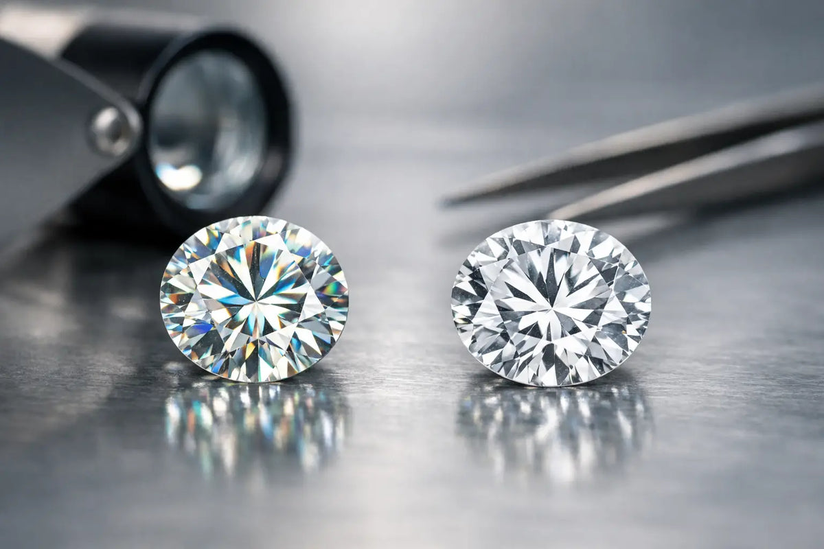 Diferencia entre moissanita y diamante