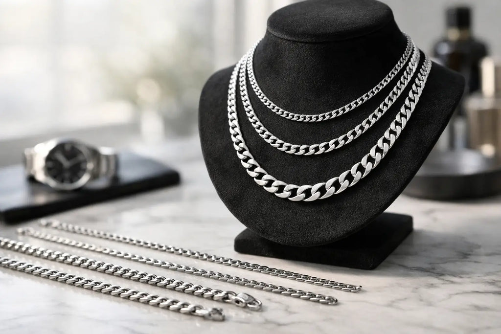 Guía de tallas de cadenas para hombre: acierta