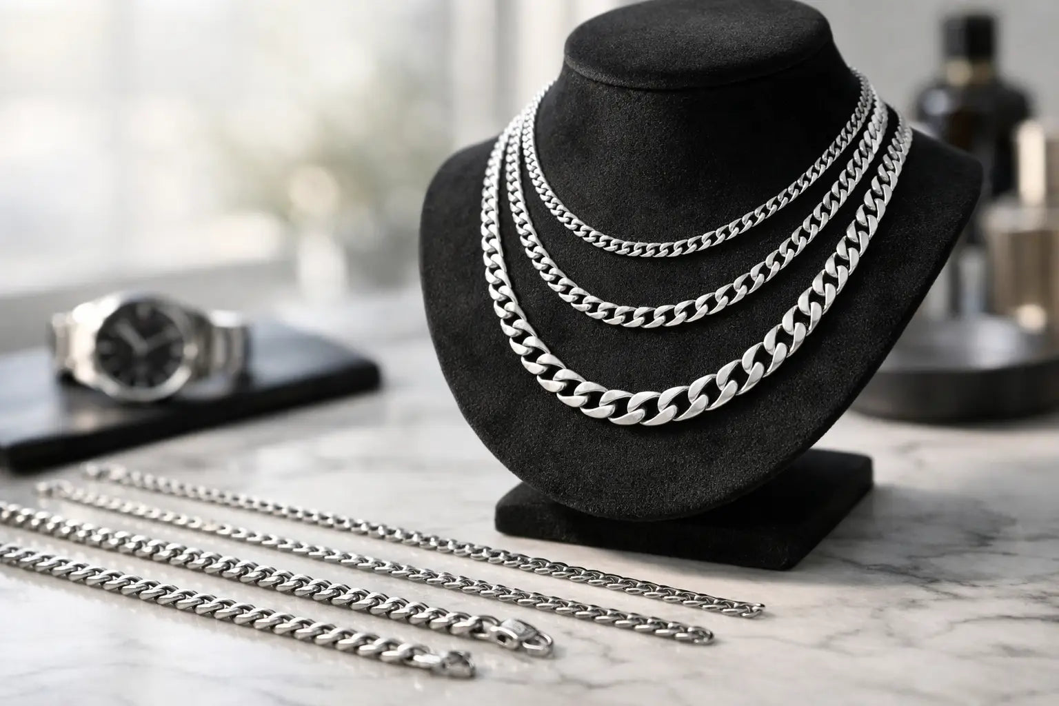Guía de tallas de cadenas para hombre: acierta
