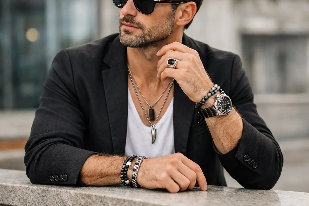 Cómo usar joyas llamativas para hombre con estilo