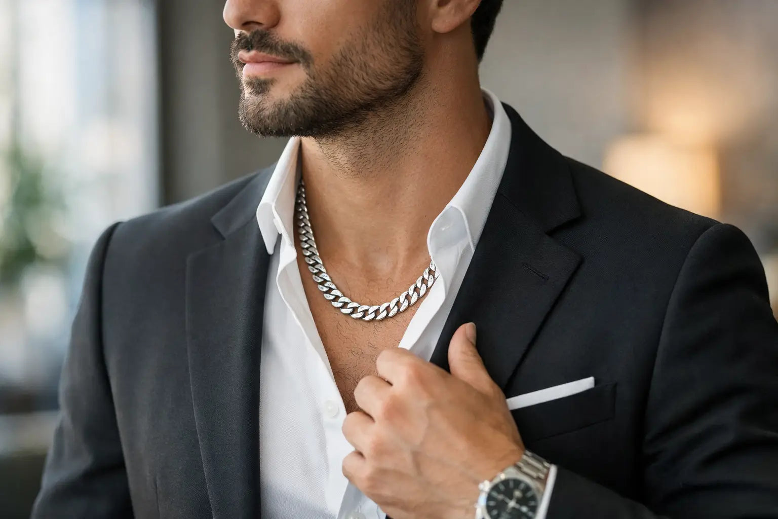 Cómo combinar una cadena cubana elegante