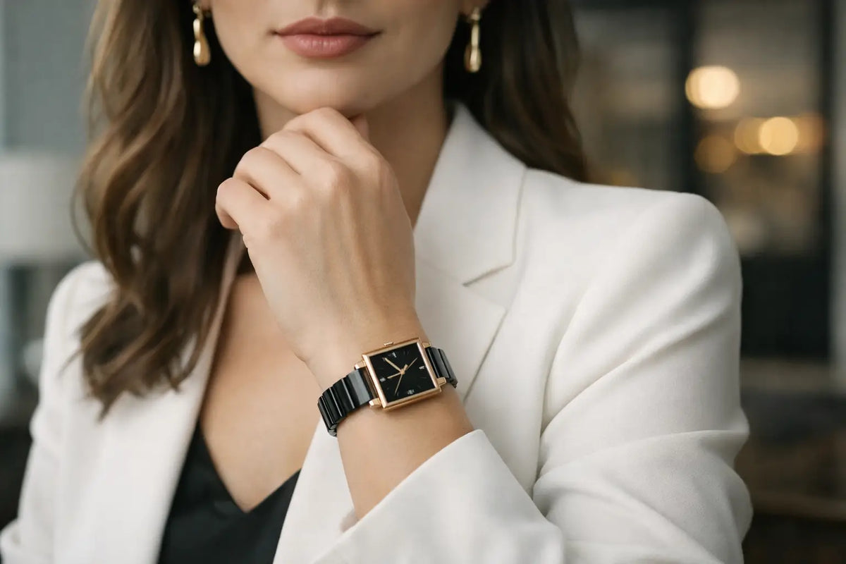 Reloj cuadrado mujer con presencia y estilo