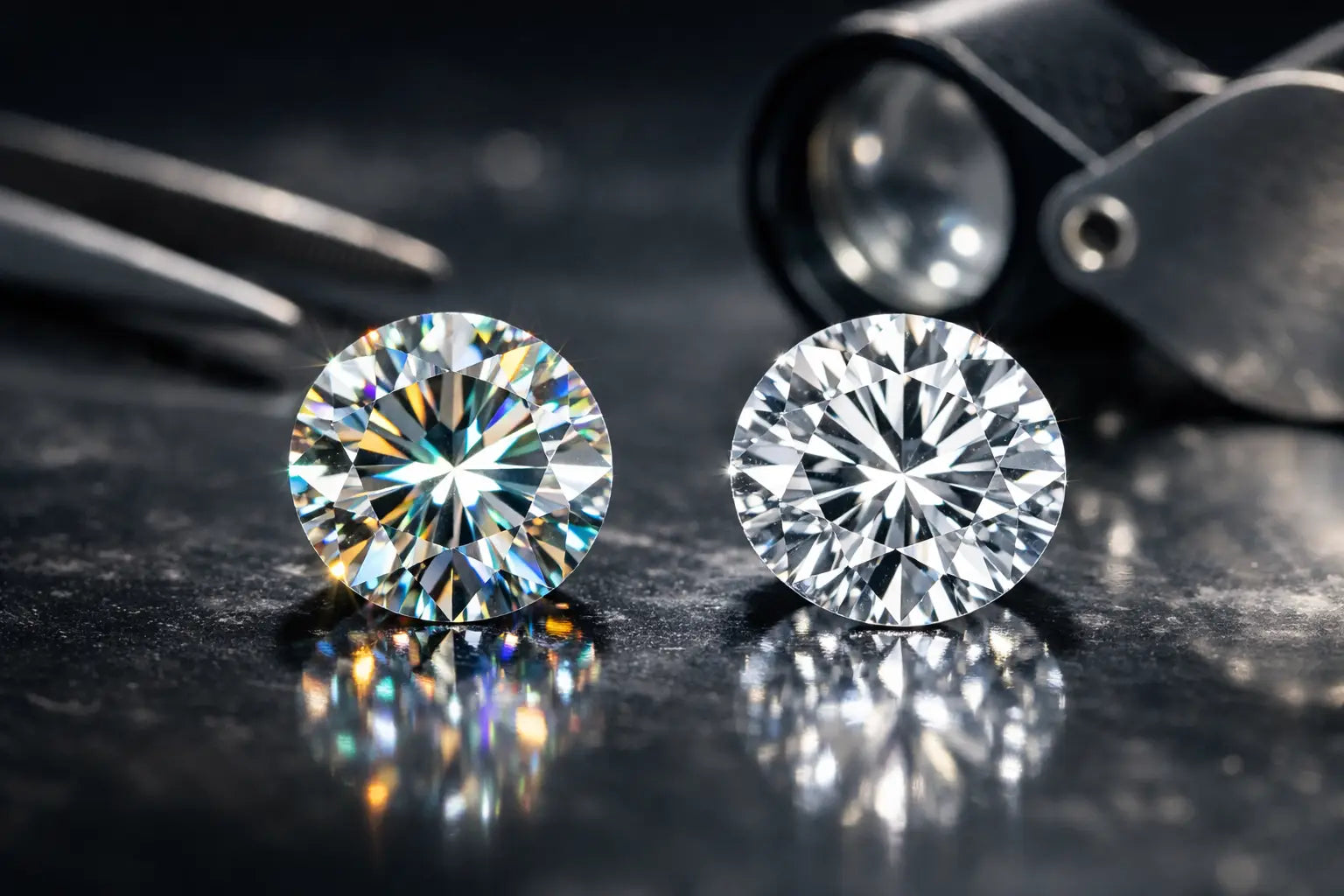 Moissanita vs diamante brillo: qué se nota más