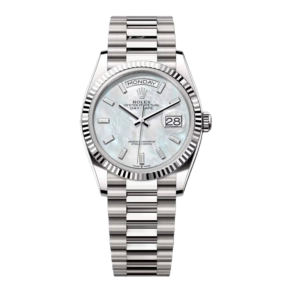 Rolex "Day Date White Gold Meteorite Face