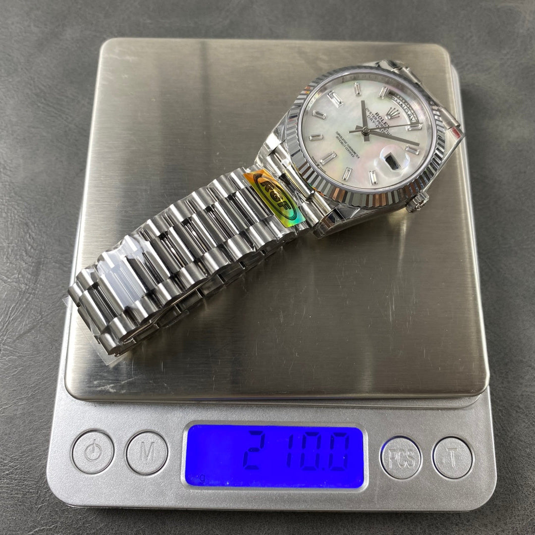 Rolex "Day Date White Gold Meteorite Face