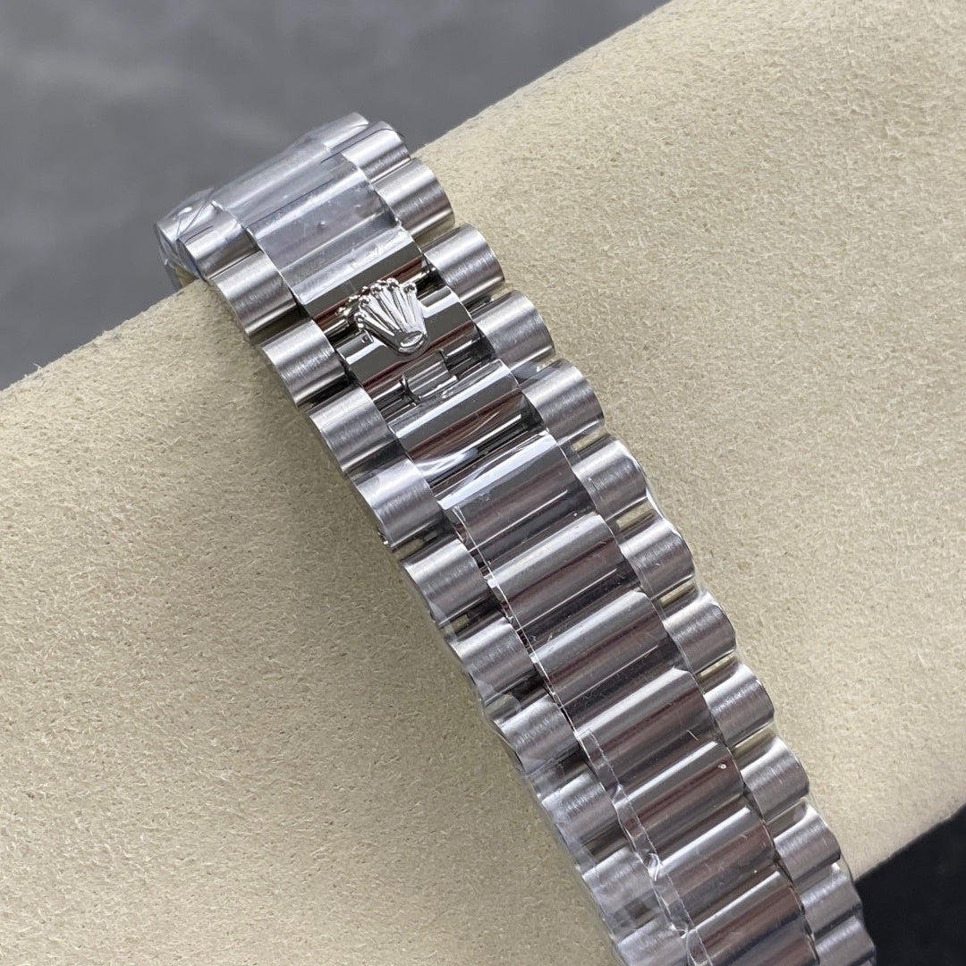 Rolex "Day Date White Gold Blue Face