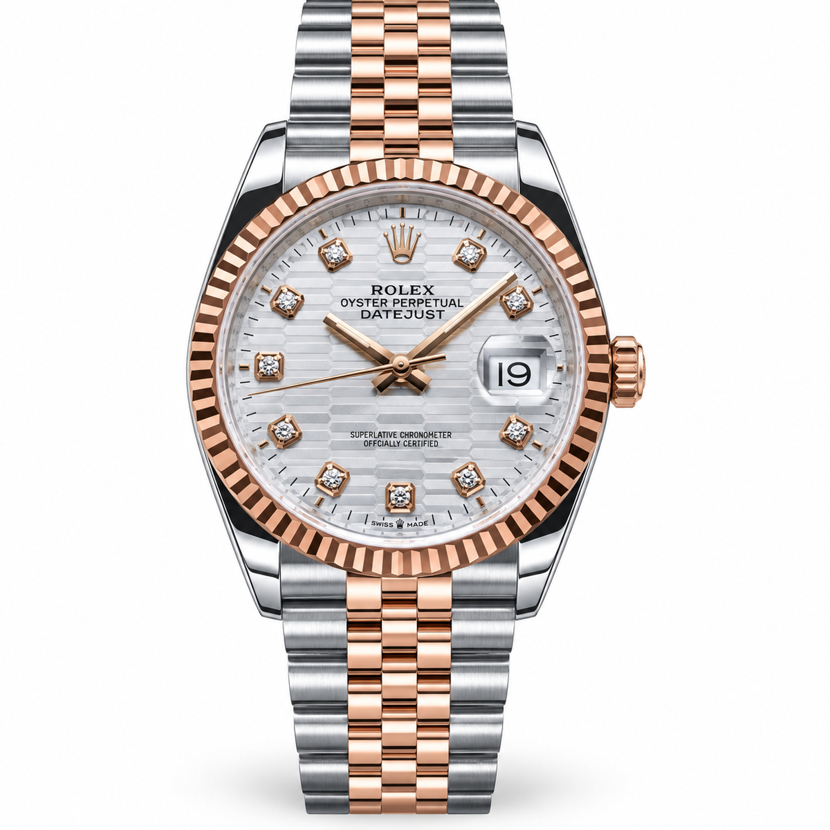 Rolex Two Tone Rose Gold Special Dial Woman