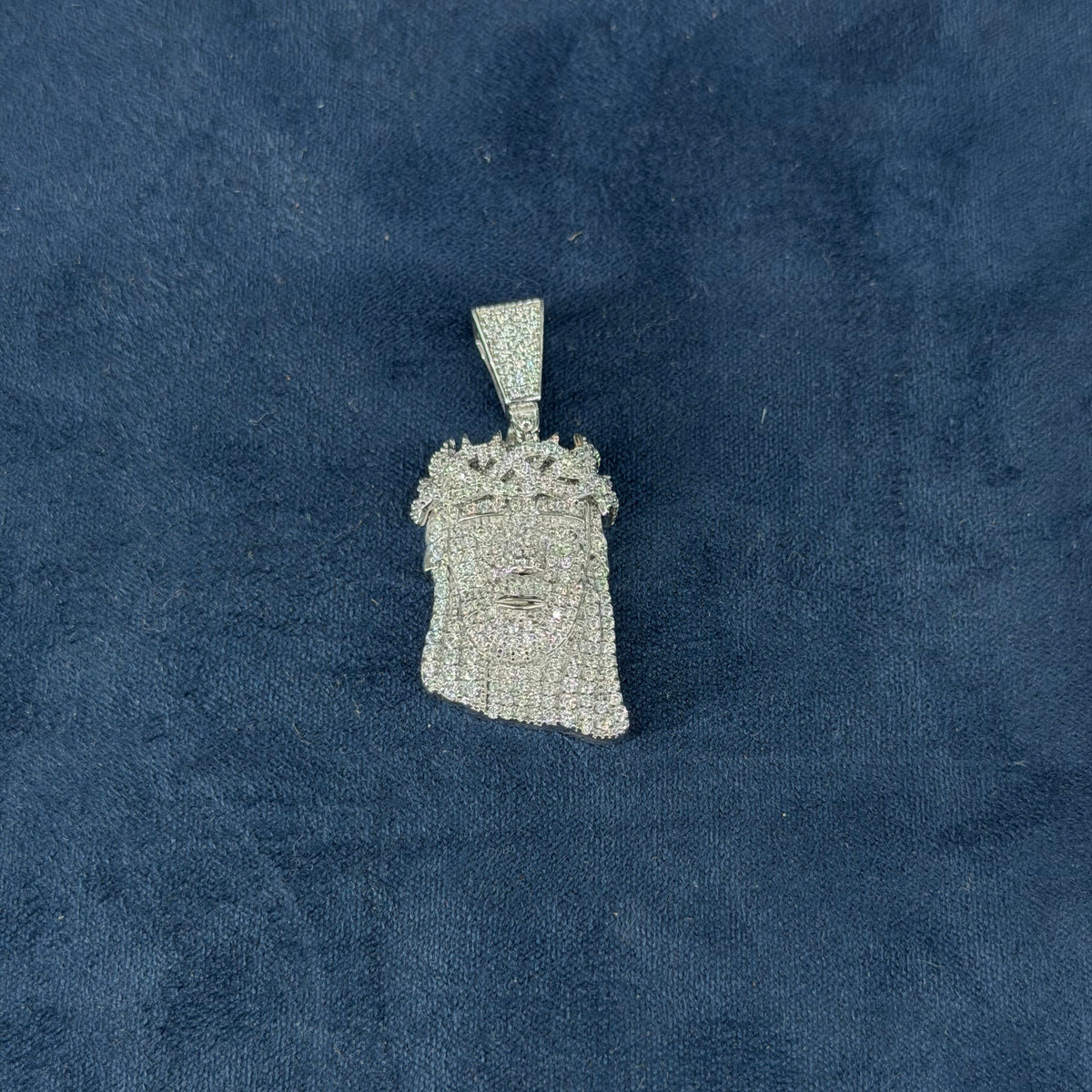 Pendant Cara Jesus Plata VVS Moissanite