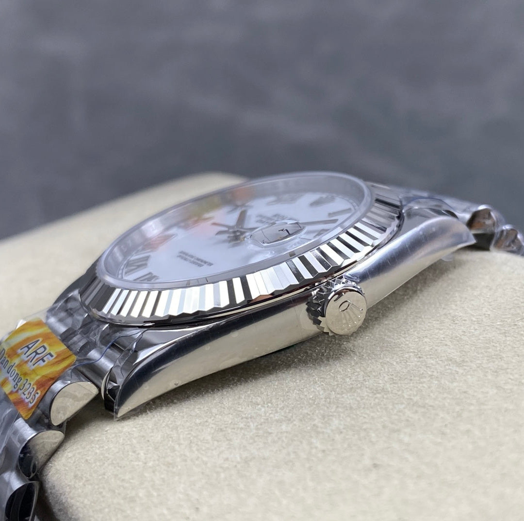 Rolex "Date Just White Román Dial