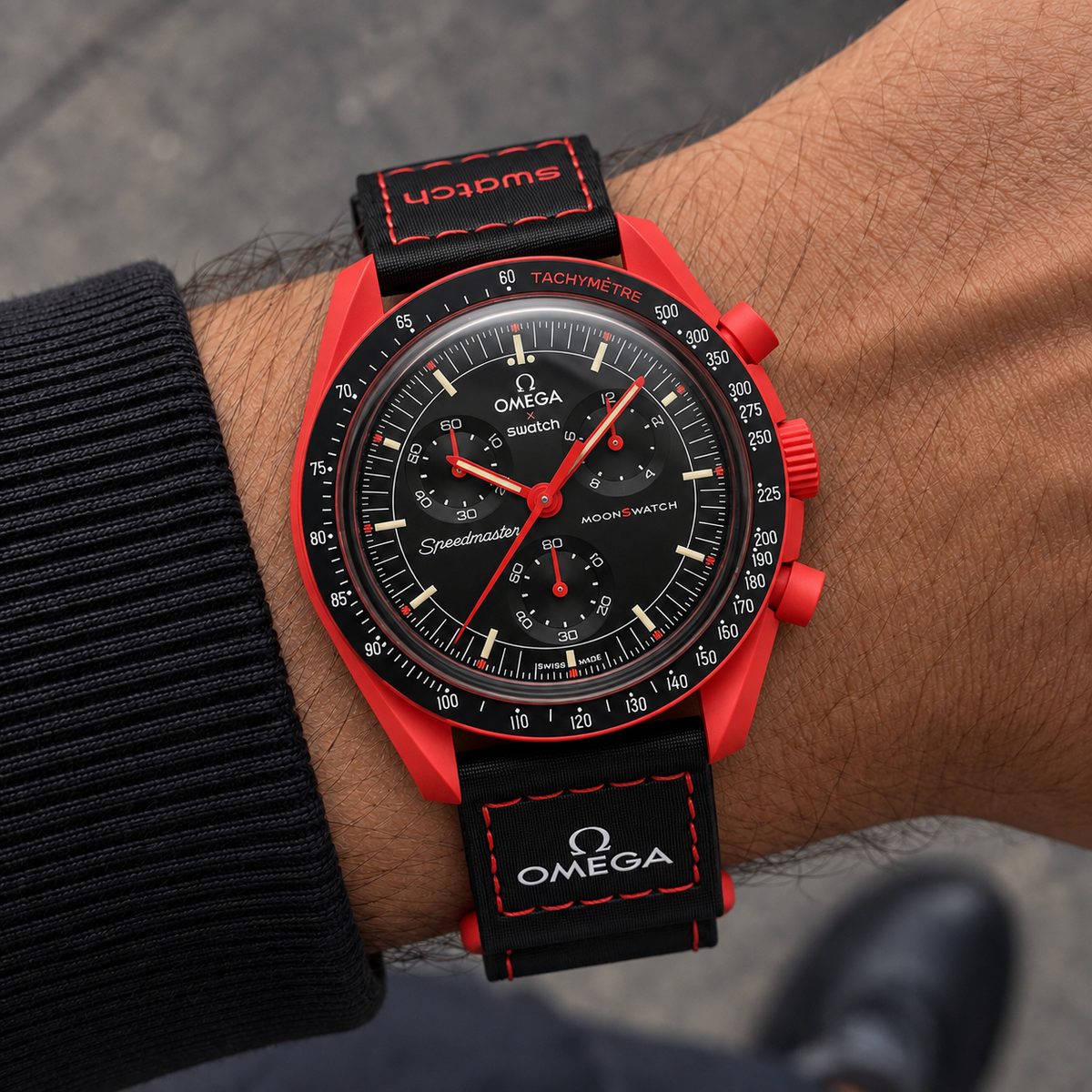 Swatch Omega Mission On Earth Lava