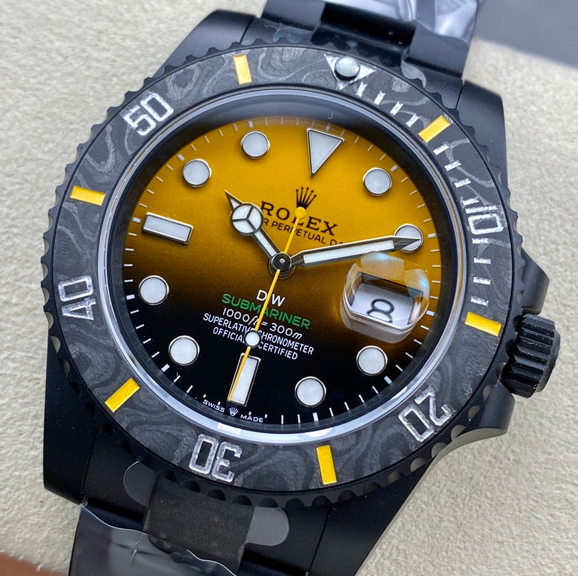 Rolex "Submariner" DiW Black Carbon Ceramic Yellow