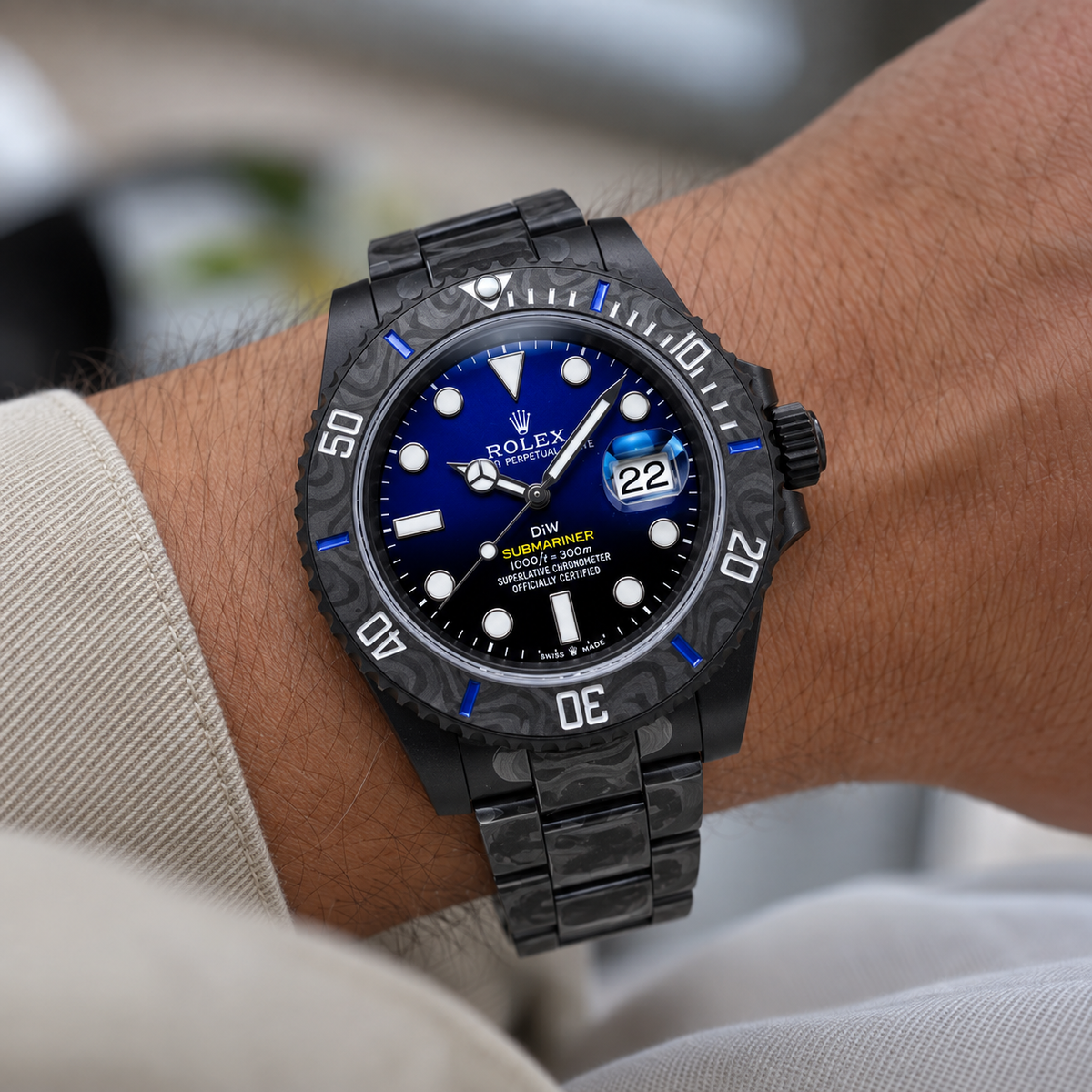 Rolex "Submariner" DiW Black Carbon Ceramic
