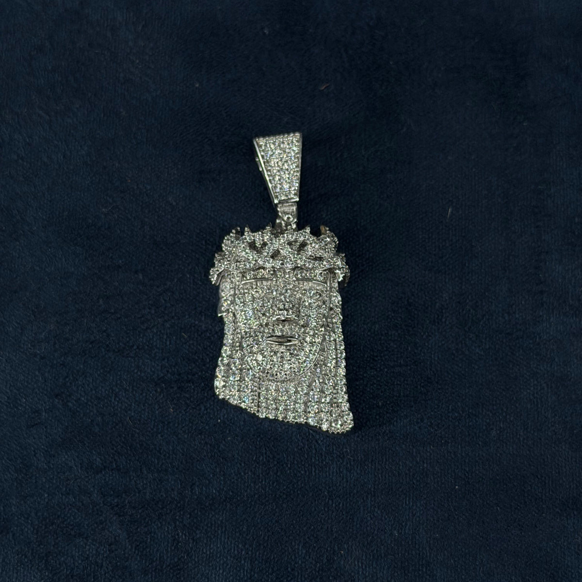 Pendant Cara Jesus Plata VVS Moissanite