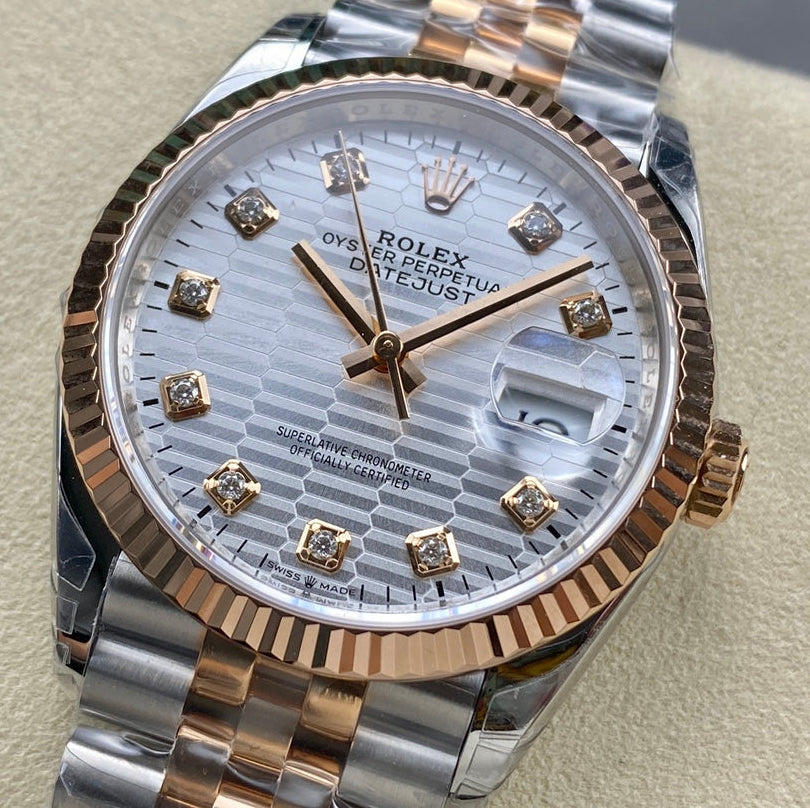 Rolex Two Tone Rose Gold Special Dial Woman