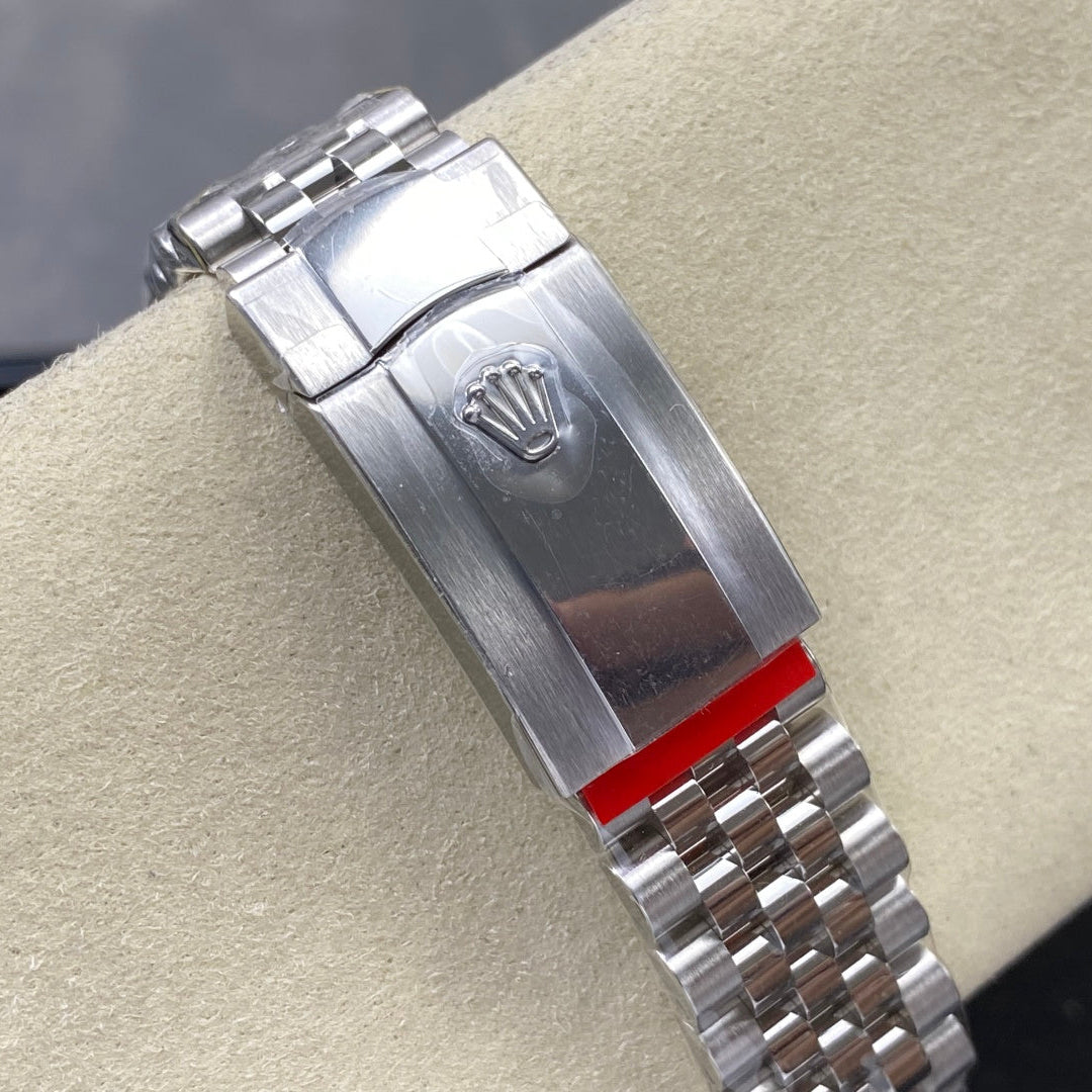 Rolex "Date Just Silver Diamond Dial