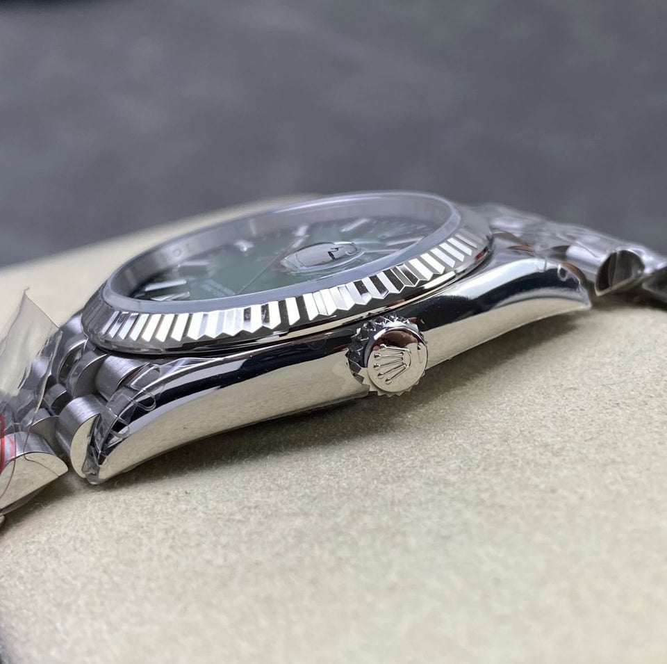 Rolex "Date Just Ombré Green Dial