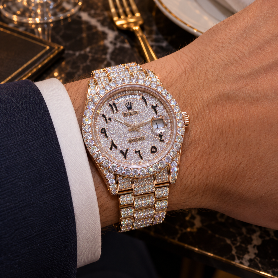 Rolex VVS Day Date Rose Gold