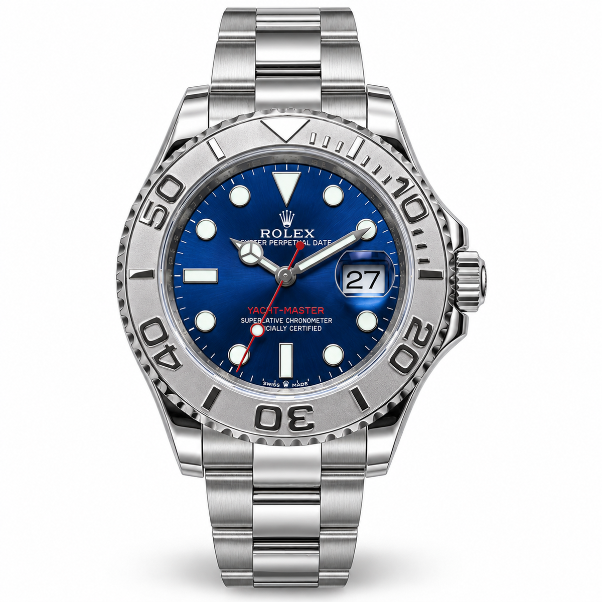 Rolex "Yatch Master" Silver Blue Dial