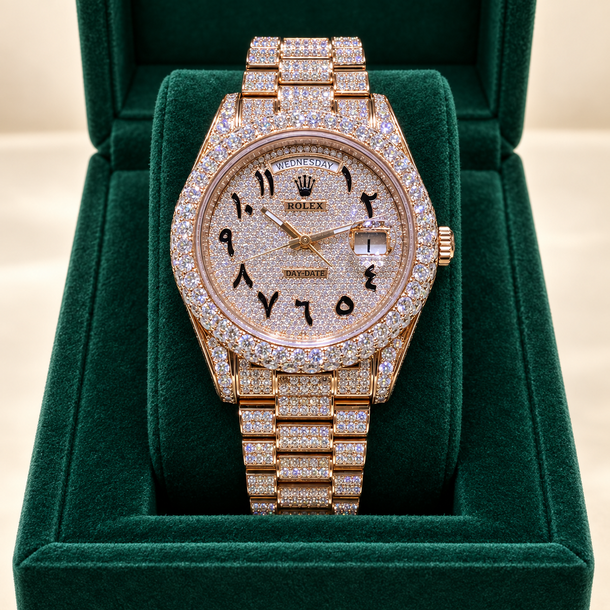 Rolex VVS Day Date Rose Gold