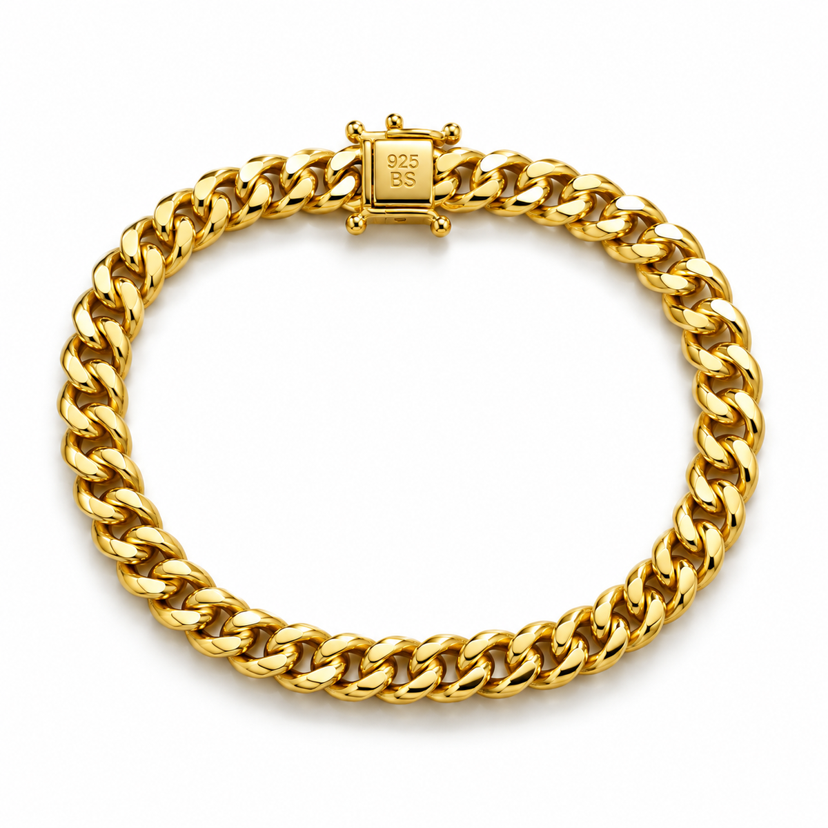 Cuban Bracelet 925 Yellow Gold