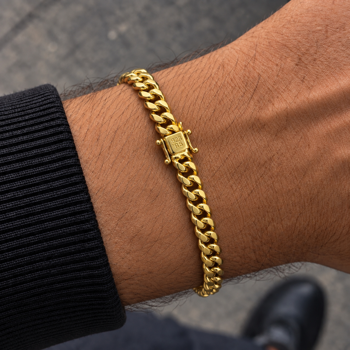 Cuban Bracelet 925 Yellow Gold