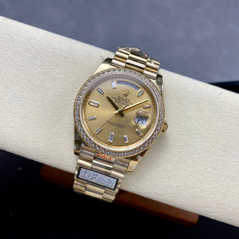 Rolex "Day Date Gold dial with Diamond
