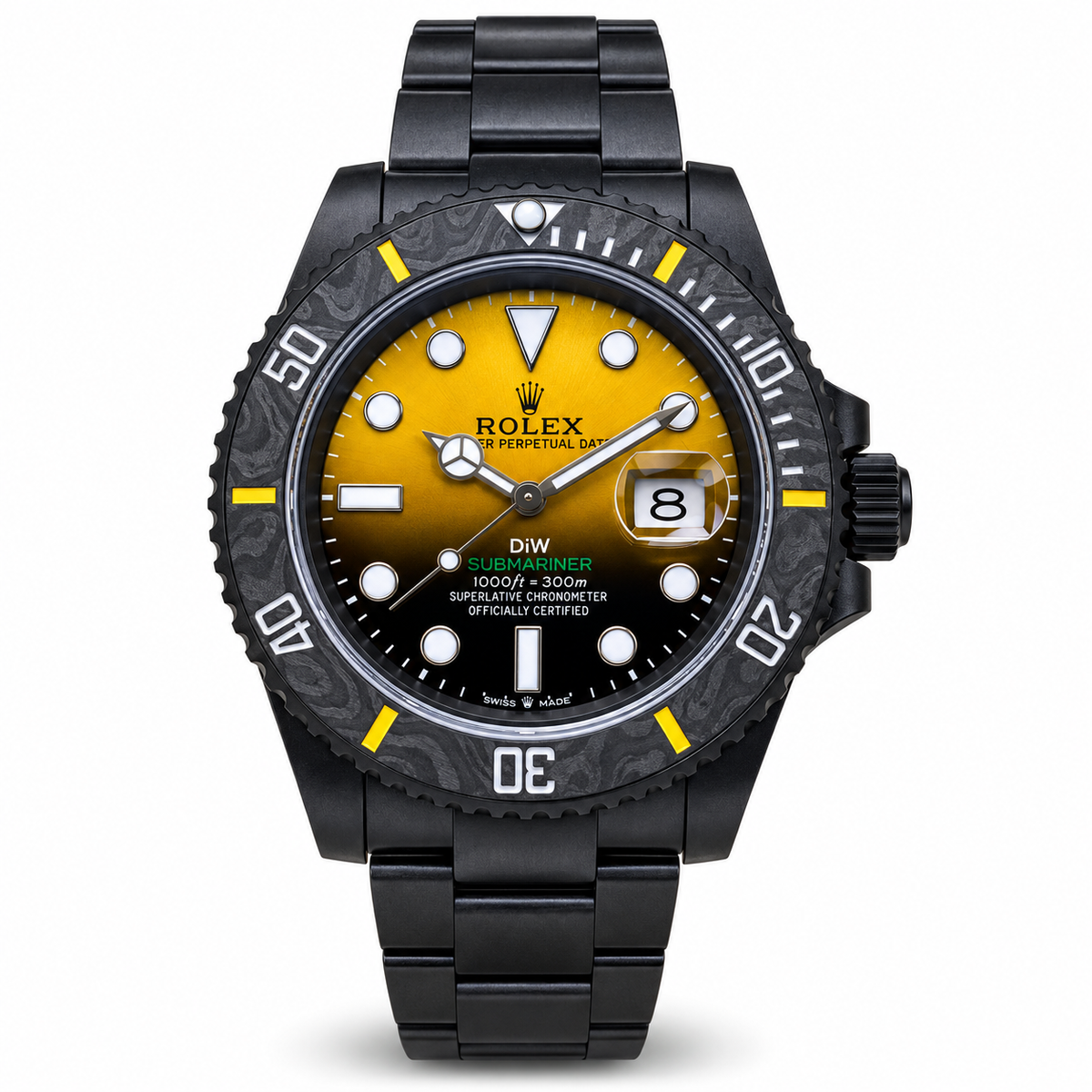 Rolex "Submariner" DiW Black Carbon Ceramic Yellow