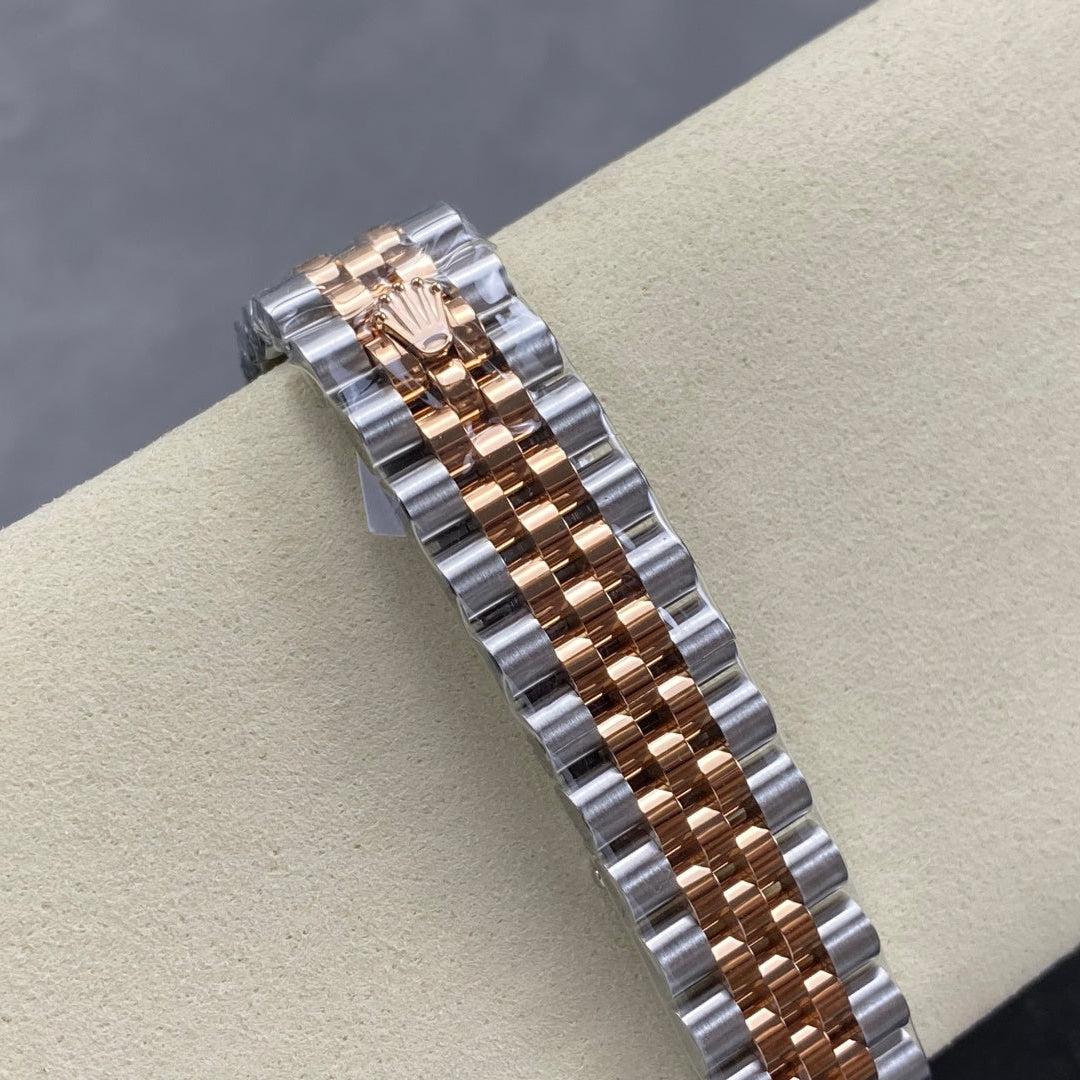 Rolex Two Tone Brown Roman Dial Woman