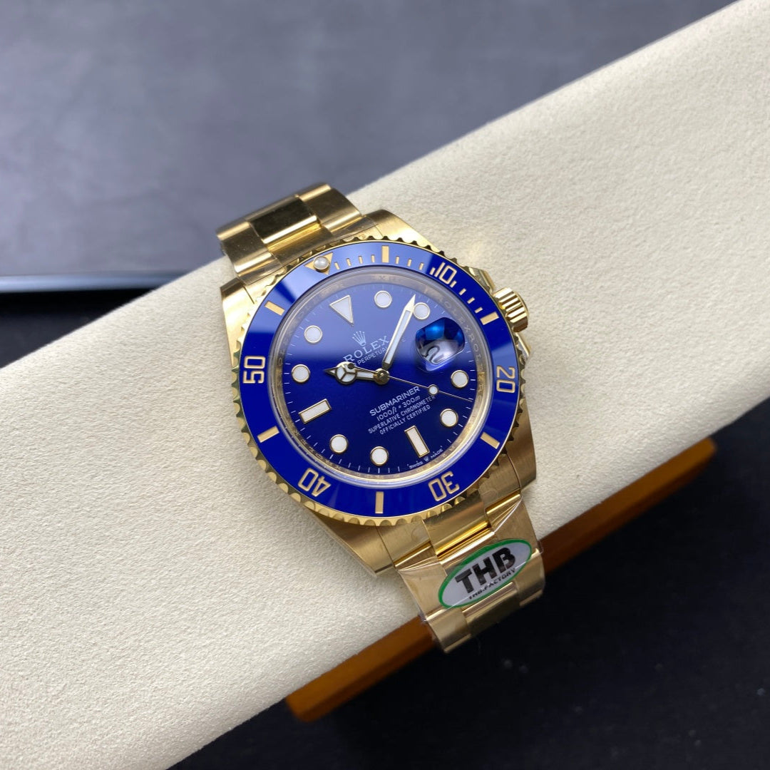 Rolex "Submariner" Gold Blue Dial