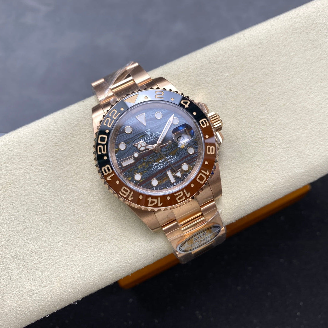 Rolex "GMT" 2025 Rose Gold Root Beer Face